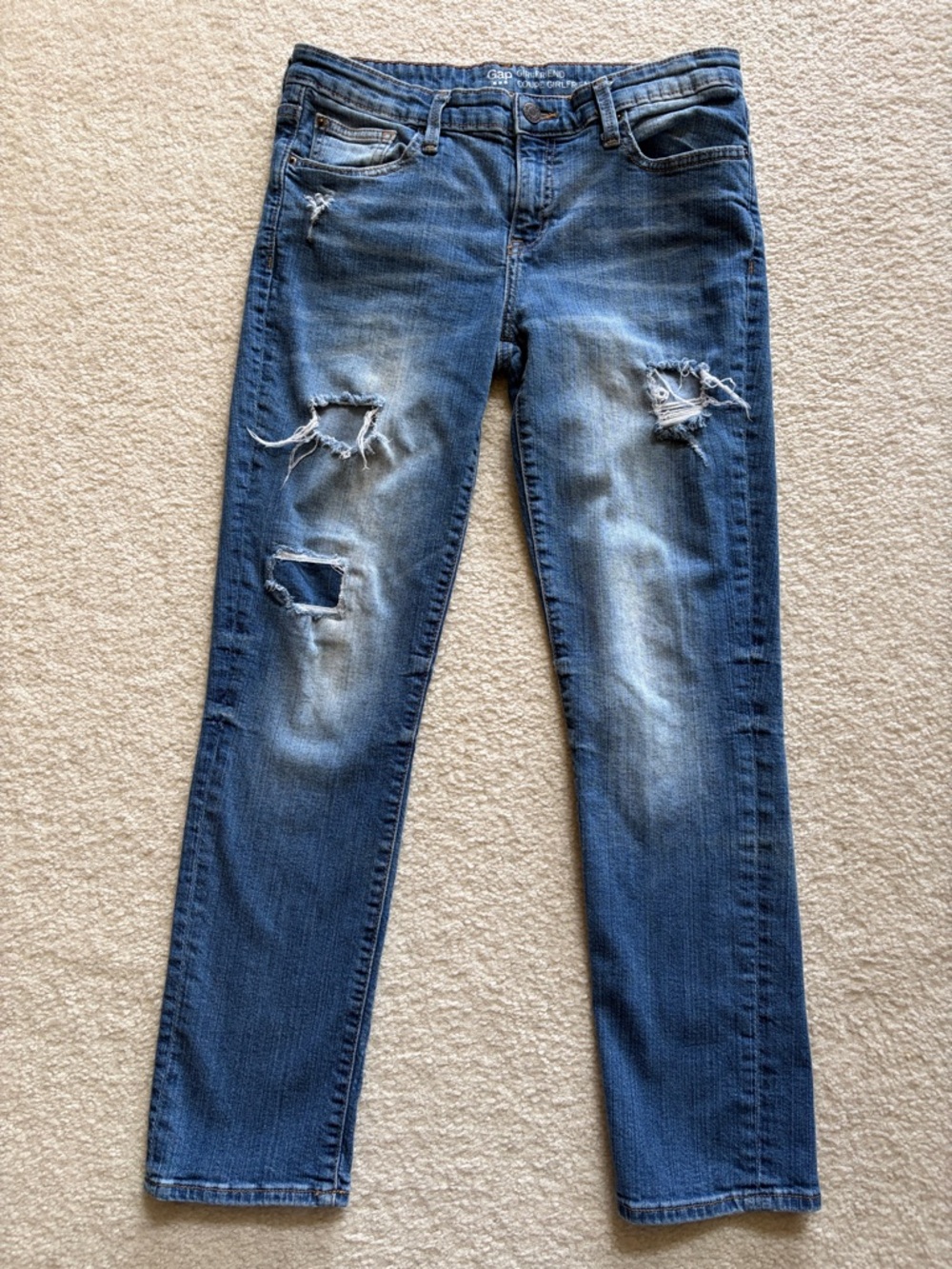 GAP Distressed Girlfriend Jeans